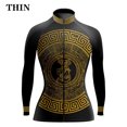 thumbnail image 3 of Jersey de ciclismo de manga larga para mujer de México, ropa de competición de ciclismo de montaña fina o polar de invierno, 3 of 5