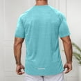 thumbnail image 4 of FEIFLY Men's Athletic Performance T-Shirt For Summer Active Wear Comfortable Round Neck Short Sleeve Sports T Shirt For Running And Fitness Tee Tops Birthday Male Tshirts, 4 of 5