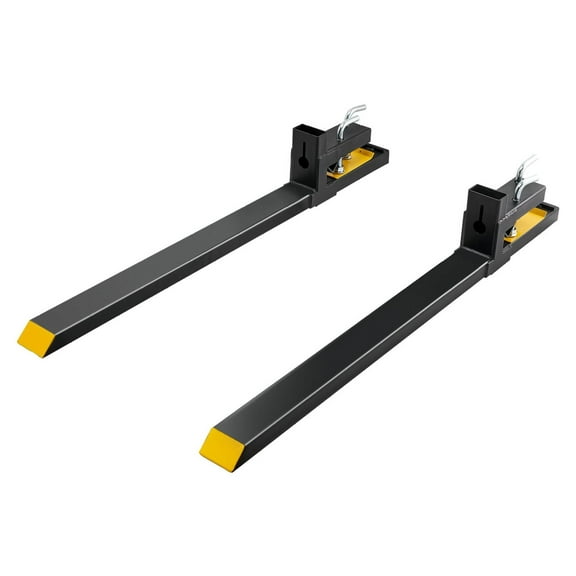 Pallet Forks 4000 lbs Capacity - Clamp on Tractor Forks 60", Heavy Duty Front Loader Attachment for Farm & Agriculture - Skid Steer & Tractor Compatible