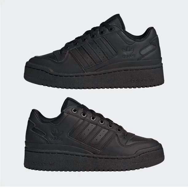 Ad-id-as BLACK ORIGINALS FORUM BOLD STRIPES CASUAL SHOES SIZE 7.5