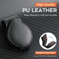 thumbnail image 4 of Juego de 2 clips para gafas de sol de coche Pu+hierro, soporte universal práctico para gafas de sol con adsorción magnética, color negro brillar Electrónica, 4 of 5