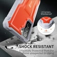 thumbnail image 4 of FITO For Samsung Galaxy S21 5G Case, Full-Body Phone Case with Kickstand (Orange), 4 of 8