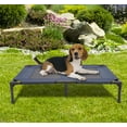 thumbnail image 3 of Pawhut Elevated Cooling Summer Pet Bed With Mesh Ventilation, Blue, 36" x 30", 3 of 7
