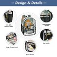 thumbnail image 5 of PVC Transparent Backpacks Clear Backpack for Travel and Outings Cow Sakull and Moon Pattern, 5 of 7