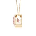 thumbnail image 2 of Angara Collier en Morganite Naturelle - Pendentif Solitaire Rond avec Lunette de 1,1 ct en Or Jaune 14K pour Femmes, 2 of 8