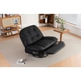 thumbnail image 5 of Power Recliner with 270 Degrees Swivel Glider, Modern Sofa Chair with USB Interfaces and Mobile Phone Holders, Swivel Glider Chair for Living Room, Bedroom, Black, 5 of 7