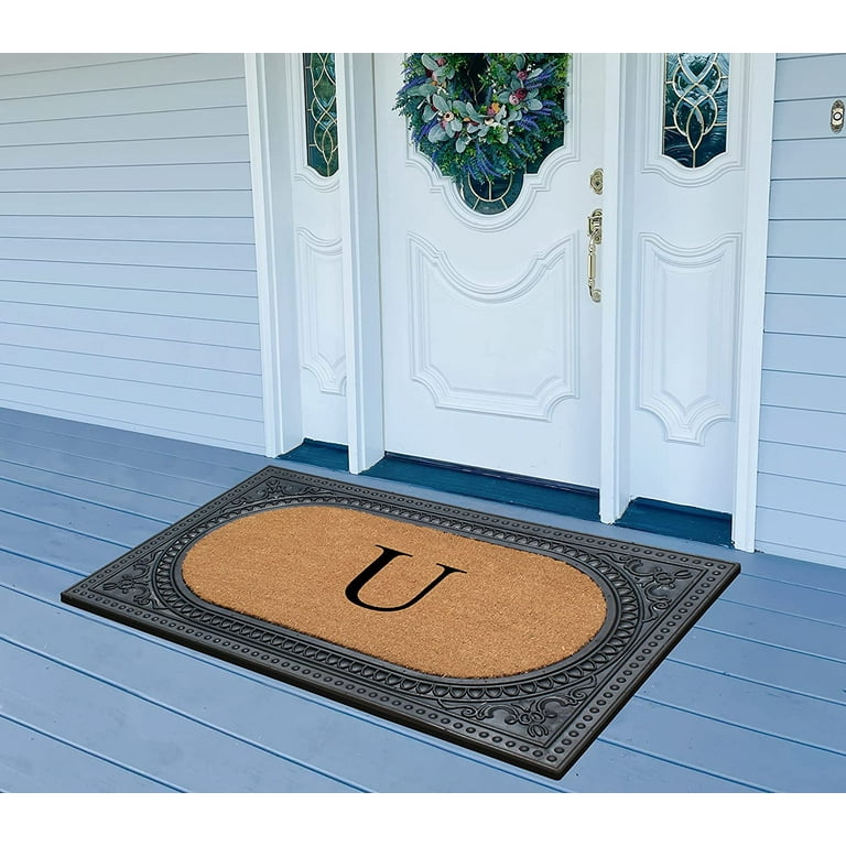 AZJOYLIFE Take Your Shoes Off Door Mat Indoor Entrance Funny Doormat -  Welcome Mats Outdoor 30x17 inch Non Slip Rubber Backed Rugs - Low Profile