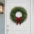 thumbnail image 4 of Puleo International 22" Artificial PE Cypress Christmas Wreath with Bow, 4 of 5