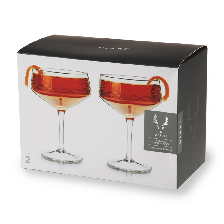 Viski 8 Pc Admiral Glassware Set in SIOC pkg