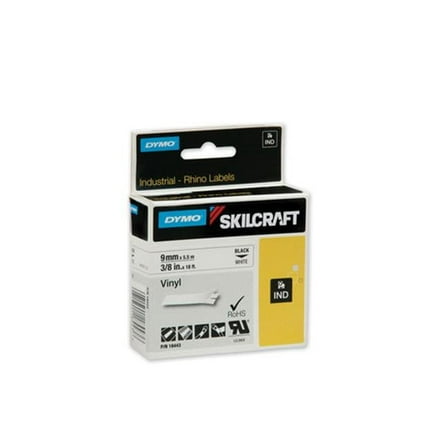 Thermal Vinyl Label Tape Cassettes, Black