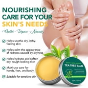 Tea Tree Balm for Hands, Feet, and Body, Gently Soothes Sensitive and Dry Skin, Natural Plant Extracts, 1 oz