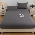 thumbnail image 4 of Maplenight Premium King Size Cooling Fitted Sheet for Hot Sleepers - Solid Color, Machine Washable, Ash Proof, Breathable - Multiple Colors Available Gray, 4 of 4