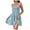 Blue, variant on Short Dress Solid Color Ruffle Hem Short Dress Sleeveless Summer Mini Dress Classic Beautiful Casual Women's Dress