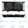thumbnail image 6 of Double Countertop Burner, 2000W Electric Hot Plate and Stove with 5 Temperature Controls, Portable Lightweight Burner Cooktop for Cooking, Dorms, Apartments, RV, Compatible Cookware, Black, 6 of 10