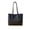 Black, variant on Women's Casual Faux Leather Handbag, Large Capacity Color Block Shoulder Bag with Sturdy Handles, for Daily Commute, Shopping, Hiking, Party, Work & Travel, Gift for Women