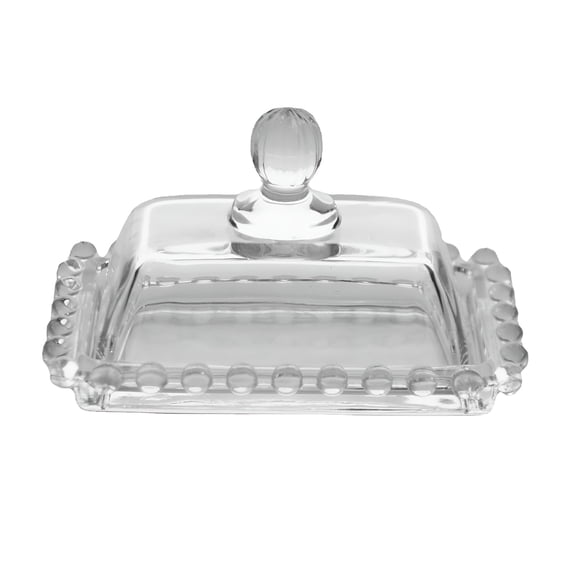 ACDANC Glass Butter Dish with Lid for Countertop Butter Holder Container Butter Cake Plate
