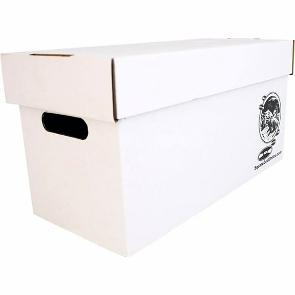 Durable 7 inch Vinyl Record Storage Box - Sturdy Cardboard Construction with Removable Lid - Holds Up to 200 7 inch  Records - Built Tough for Long-Term, Secure Archival Storage #07BC09