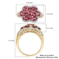 thumbnail image 6 of LUXORO AAA Rubellite White Diamond Oval 10K Yellow Gold Ring for Women Jewelry Birthday Christmas Gifts Size 6 Ct 2.98, 6 of 6