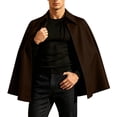 thumbnail image 4 of Men's Classic Vampire Cape Costume Gothic Victorian Cloak with Pointed Collar Vintage Magician Dracula Outfit for Halloween Cosplay Themed Dress Up, 4 of 9