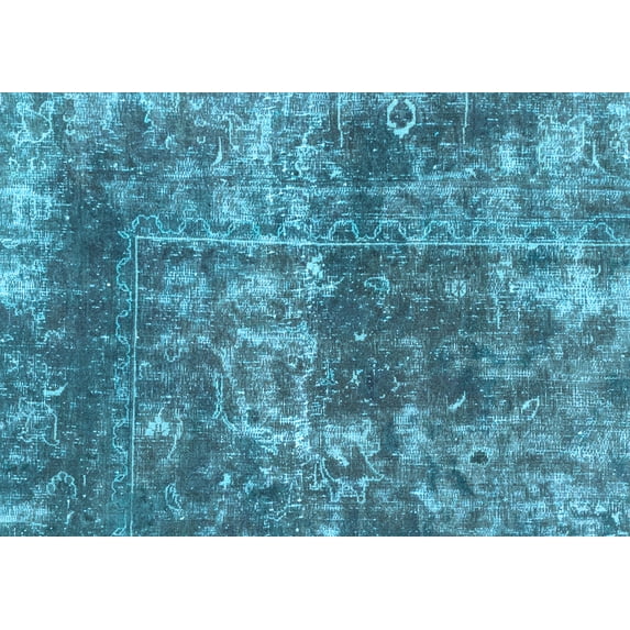 Ahgly Company Indoor Rectangle Abstract Light Blue Modern Area Rugs, 8' x 10'