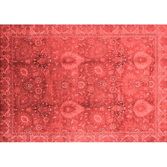 Ahgly Company Indoor Rectangle Oriental Red Industrial Area Rugs, 3' x 5'