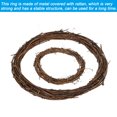 thumbnail image 4 of Unique Bargains 4 Inch/8 Inch Rattan Wreath, 4Pcs Christmas Round Vine Branch Wreath Garland Floral Ring Hoop, Brown, 4 of 7