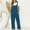 Blue, variant on Rewenti Women's Jumpsuit Casual Loose Baggy Pocket Jumpsuit Fashion Playsuit Trousers Overalls Cotton and Linen Jumpsuit Yellow 10(XL)