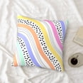 thumbnail image 5 of LNWH Decorative Pillow Covers, Futuristic Colorful Shapes Square Sofa Decorative Knit Pillow Case, 18"x18", 5 of 8