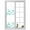Blue, variant on Sage Green Spring Floral Window Privacy Film, Summer Botanical Watercolor Vintage Static Cling UV Sun Blocking Heat Control Window Tint, Non-Adhesive One Way Windows Privacy Cover 29.5''x78.7''