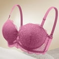 thumbnail image 4 of iHPH7 Half Cup Bra, Plus Size Bras for Women, Push Up Bra, Lace Bra, Comfortable Bras for Women, Pink 90, 4 of 4