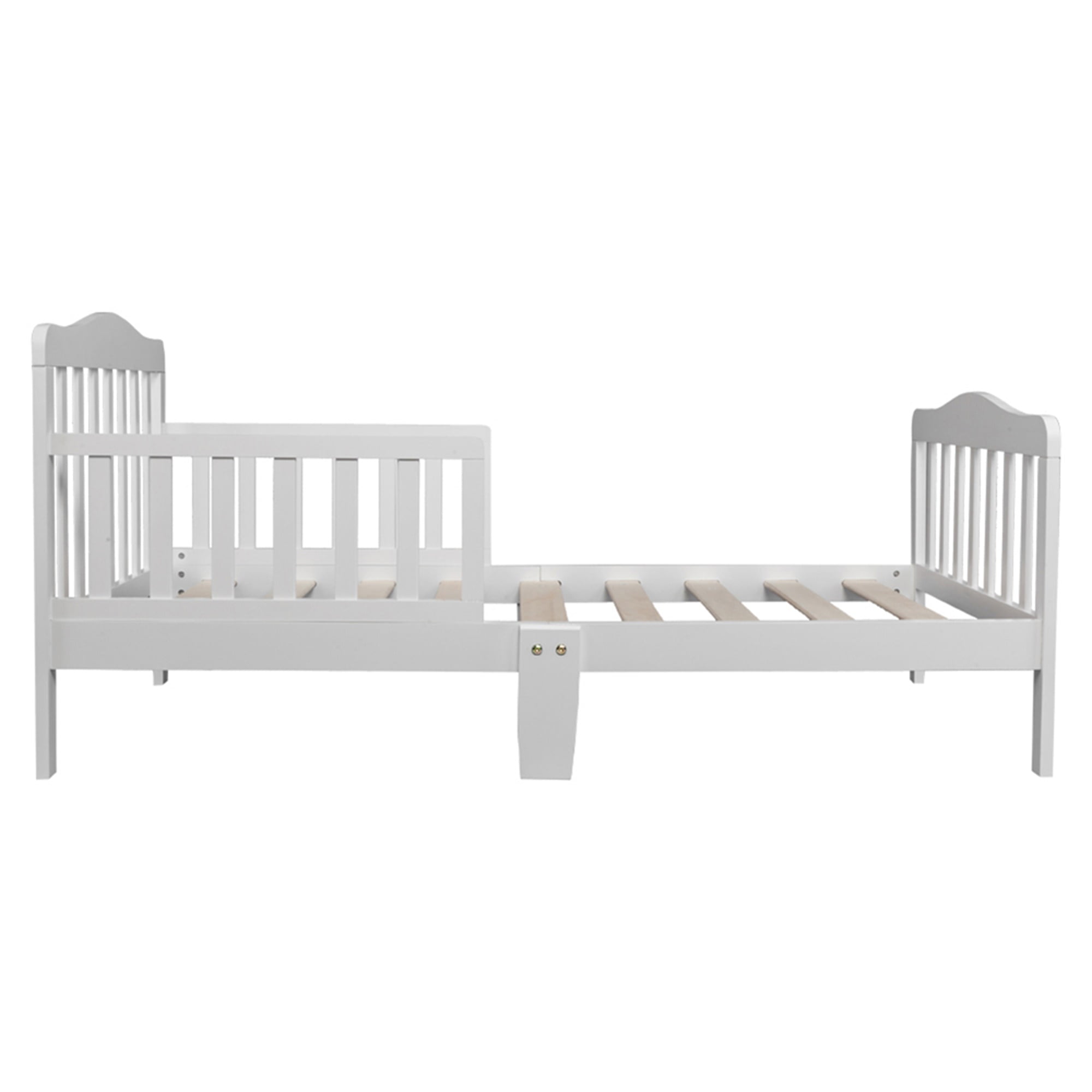 Kadyn Wooden Toddler Bed with Safety Rails, Low-Profile Design, Crib Made of Pine with Clean Lines to Match any Decor Kadyn Wooden Toddler Bed with Safety Rails, Low-Profile Design, Crib Made of Pine with Clean Lines to Match any Decor