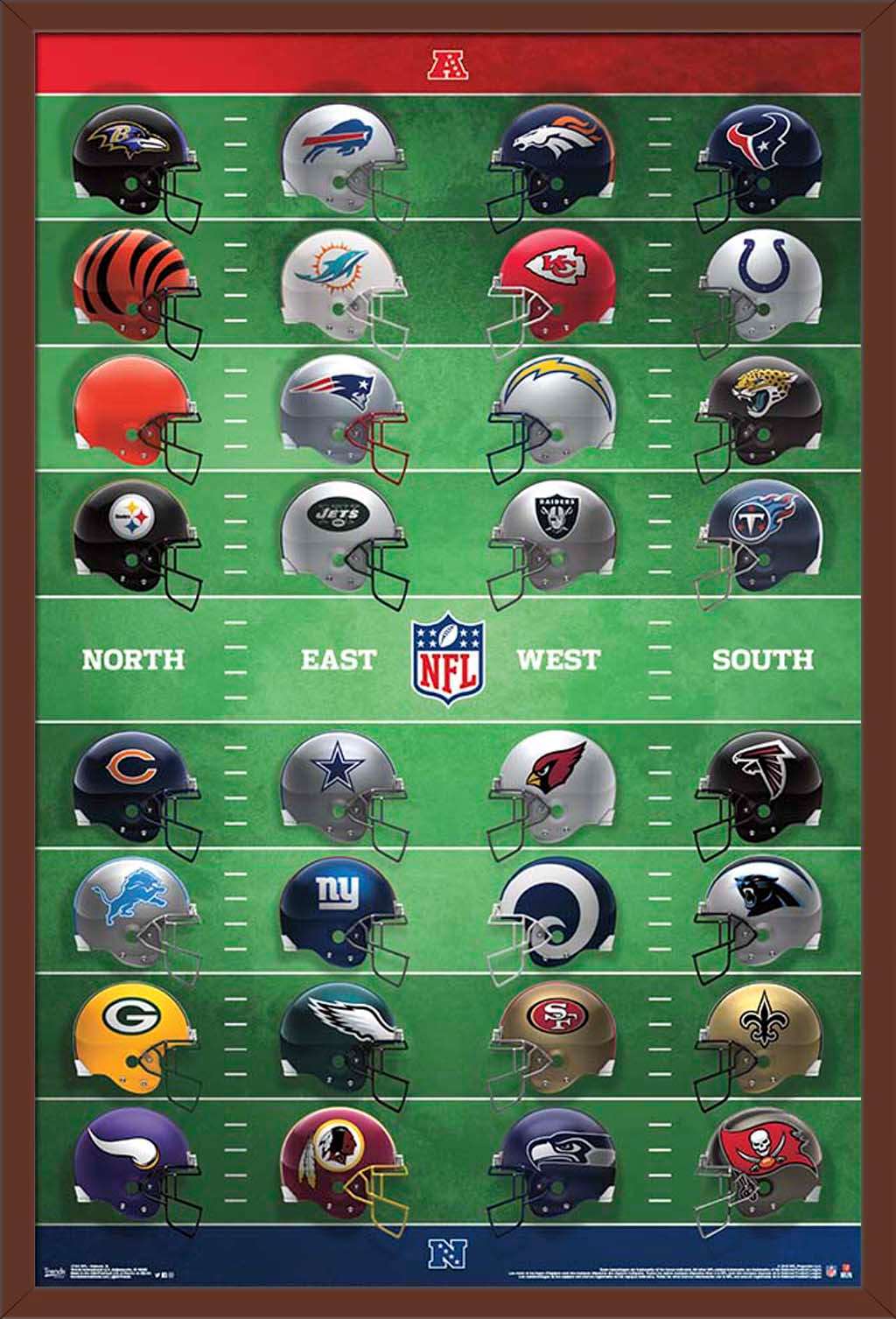 NFL League - Helmets Poster - image 1 of 2