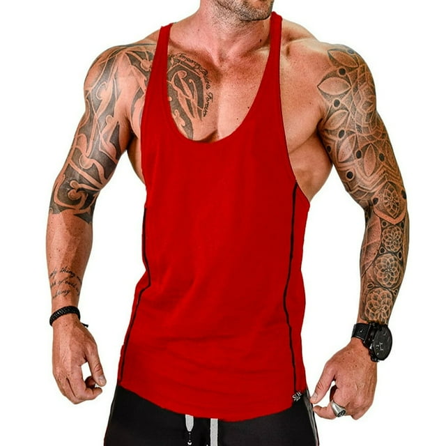 Débardeur de Musculation Stringer pour Hommes Noir TG