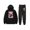 Black, variant on Sydney Sweeney Hoodie Jogger Pant 2 Piece Set Casual Sweatshirt&Sweatpant Unisex Suit
