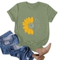 thumbnail image 5 of Fznquz Womens Tops under $10 Crew Neck Short Sleeve Shirts Summer Green Graphic Print Casual Ladies Tops and Blouses, 5 of 5