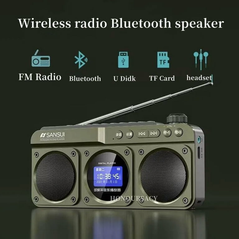 SANSUI F28 Mini Elderly FM Radio Outdoor Wireless Bluetooth SANSUI F28 Mini Elderly FM Radio Outdoor Wireless Bluetooth