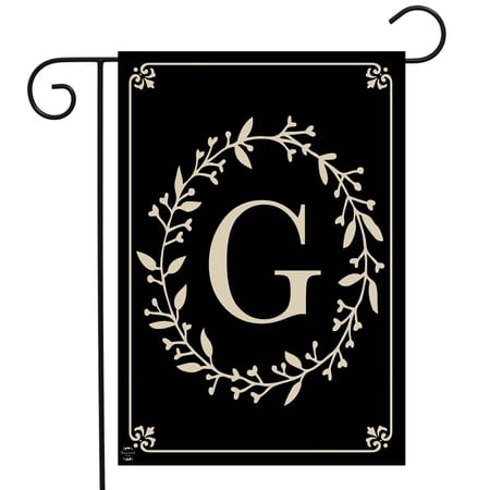 Briarwood Lane Classic Monogram Letter G Garden Flag Everyday 12.5  x 18