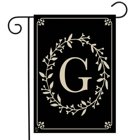 Garden Flag Letter - Briarwood Lane Classic Monogram Letter G Garden Flag Everyday 12.5