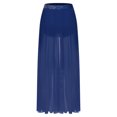 thumbnail image 5 of Oyolan Women's Long Maxi Dance Skirt Fairy Lyrical Dance Skirt Ballet Modern Dance wear Navy Blue M, 5 of 9