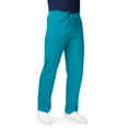 thumbnail image 4 of Adar Universal Unisex Scrub Set - Unisex V-Neck Scrub Top & Tapered Drawstring Scrub Pants - 907 - Teal Blue - XS, 4 of 7
