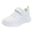 thumbnail image 2 of LYHaoo Girls Sneakers Kids Running Shoes Breathable Mesh Lightweight Comfortable Casual Sports Shoes For Children Age 4 12 Sizes 11 Little Kid White(4.5-5 Years), 2 of 6
