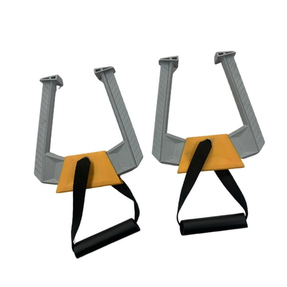 Kuntesetty 2Pcs Portable Pull up Bar Fitness Equipment Double Handle Ergonomic Professional Gray