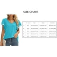 thumbnail image 5 of Blusa con mangas cortas con volantes, camisa con mangas cortas con volantes Dolman Camisa con mangas cortas con volantes de color puro confeccionada con cuidado, 5 of 5