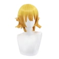 thumbnail image 2 of 35cm Yellow Gradient Orange High Temperature Fiber Silk Rose Mesh Cos Wig HU215, 2 of 9