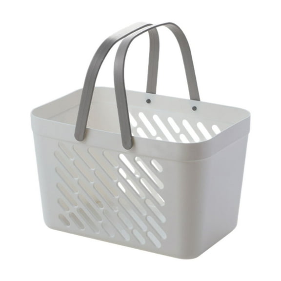 Kraoden Bath Storage Basket, Hand Hold Drainage Basket, Washing Basket for Toiletries, Bathroom Organizer, Multi-Purpose Bath Basket for Families