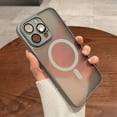 thumbnail image 4 of Magnetic Luxury Matte Translucent Armor Shockproof Case For iPhone 14 13 12 11 15 Pro Max Plus For Magsafe Wireless Charge Cover, 4 of 7