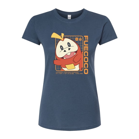 Pokemon - Fuecoco Stats - Juniors Fitted Graphic T-Shirt
