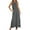 Dark Gray, variant on ZQUUVOU Women's Summer Dress Spaghetti Strap Solid Color Maxi Dress Olive Green,S