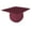 Maroon, variant on Adult Unisex Shiny Graduation Cap, Red