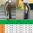 thumbnail image 5 of Femmes Boho Hippie Taille Haute Large Jambe Large Évasée Cloche Bas Flroal Pantalon Long, 5 of 5